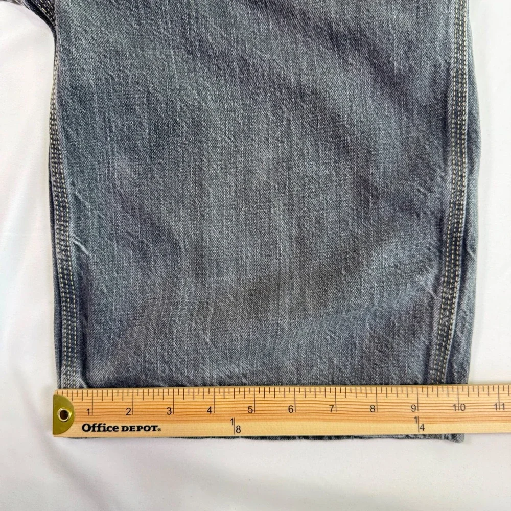 Levi Skater Jorts Youth 16 Regular Grey Carpenter Wide Leg Shorts 90s Grunge W28